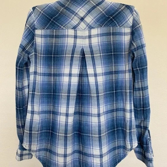 Anthro’s Cloth & Stone,Breezy Plaid Button Down Blouse,Sinfully Soft,Button Up - Picture 13 of 13